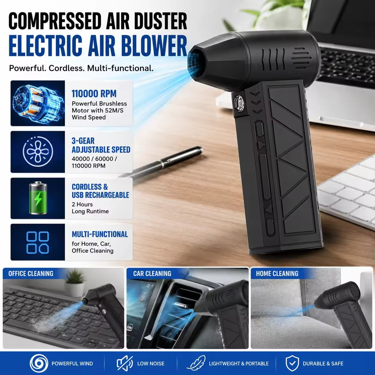 VoltBlast™ 160,000 RPM Ultra-High-Speed Blower Jet Fan